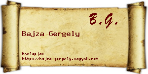 Bajza Gergely névjegykártya
